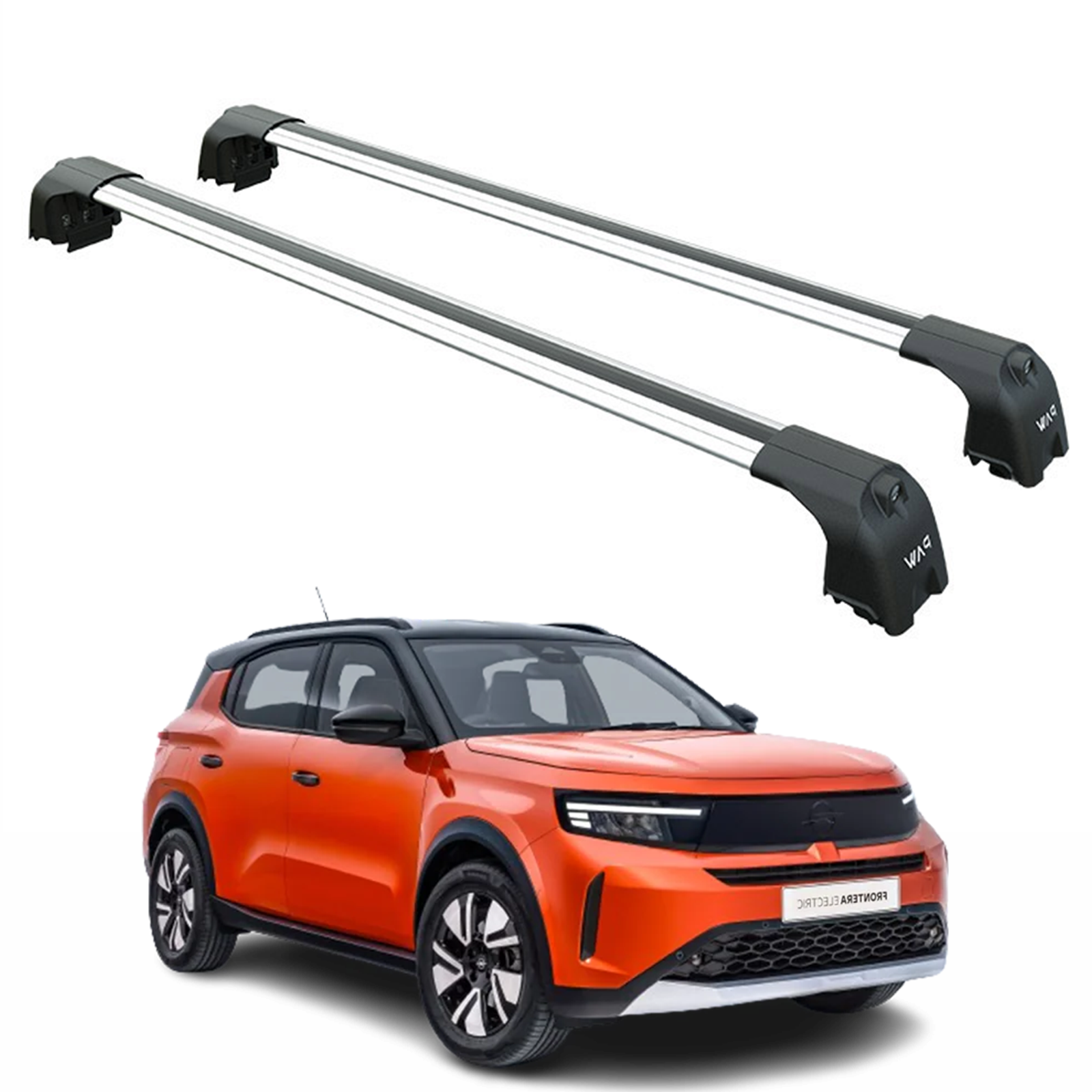 For Opel Frontera 2024- Up Roof Rack Cross Bars Metal Bracket Flush Rail Silver For Opel Frontera 2024- Up Roof Rack Cross Bars Metal Bracket Flush Rail Silver